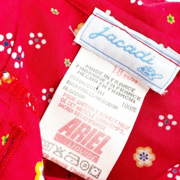 Jacadi Bubble Red Yellow Flowers 18 Months - Picture 3 of 5